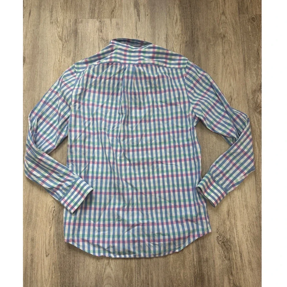Vineyard Vines‎ Mens Slim Fit Whale Shirt Button Down Plaid Blue S